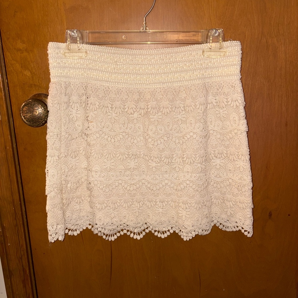 American Rag Cream Lace Skater Skirt